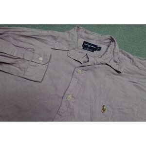 Polo Ralph Lauren Dress Shirt Mens Large Purple Long Sleeve Button Down Preppy